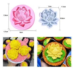 Khuôn Silicon - Mặt Ép Hoa Sen - 8cm Hoa Sen Nhọn