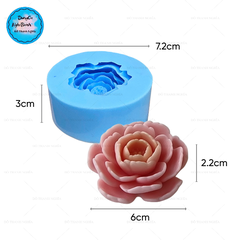 Khuôn Silicon - Hoa Hồng Lai - Hồng Trà - 6cm