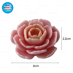 Khuôn Silicon - Hoa Hồng Lai - Hồng Trà - 6cm