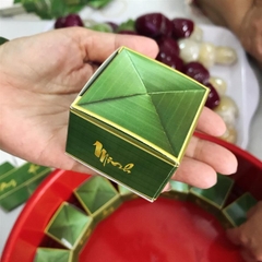 Hộp Giấy - Bánh Phu Thê - Long Phụng Hoà Minh  5x5cm Cao 4cm