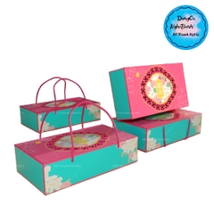 Hộp Giấy - Bánh Trung Thu Quai Xách - 2 Bánh - 2B02