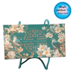 Hộp Giấy - Bánh Trung Thu Quai Xách - 2 Bánh - 2B03 Thấp 6cm