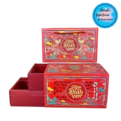 Hộp Giấy - Bánh Trung Thu Quai Xách - 4 Bánh - 4B01