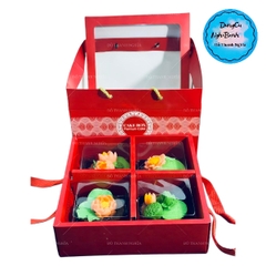 Hộp Giấy - Bánh Trung Thu Quai Xách - 4 Bánh - 4B03