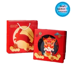 Hộp Giấy - Bánh Trung Thu Quai Xách - 4 Bánh - 4D01