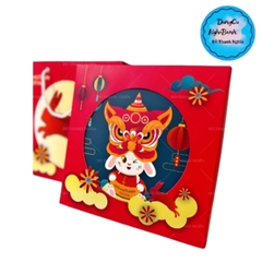Hộp Giấy - Bánh Trung Thu Quai Xách - 4 Bánh - 4D01