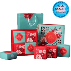 Hộp Giấy - Bánh Trung Thu Quai Xách - 4 Bánh - 4D03