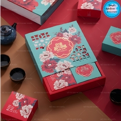 Hộp Giấy - Bánh Trung Thu Quai Xách - 4 Bánh - 4D03
