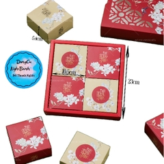Hộp Giấy - Bánh Trung Thu Quai Xách - 4 Bánh - 4D05