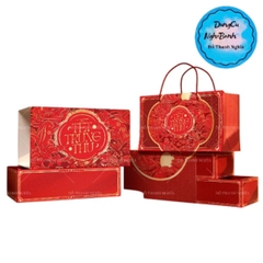 Hộp Giấy - Bánh Trung Thu Quai Xách - 4 Bánh - 4N07