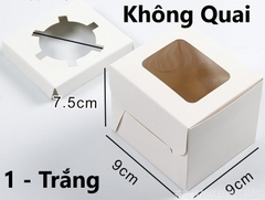 Hộp Giấy - Cup Cake - 1 Bánh - Màu Trắng