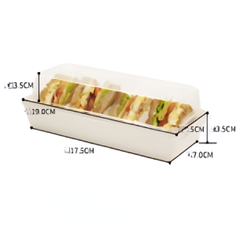 Hộp Giấy Kraft - Nắp Nhựa - Chữ Nhật 17x6cm Cao 6cm - TRẮNG