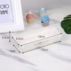 Hộp Giấy Kraft - Nắp Nhựa - Chữ Nhật 17x6cm Cao 6cm - TRẮNG