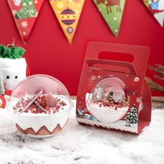 Hộp Nhựa - Cầu - Quai Xách Giấy - 600ml - ĐỎ NOEL