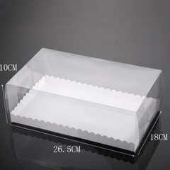 Hộp Nhựa - Chữ Nhật Đế Giấy - 26.5x18 Cao 14cm