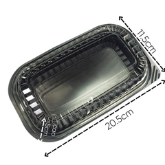 Hộp Nhựa - Chữ Nhật HT17 - 20.5x11.5cm Cao 5cm - Đế Đen
