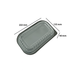 Hộp Nhựa - Chữ Nhật HT203 Đế Trắng - 24x17cm Cao 5cm