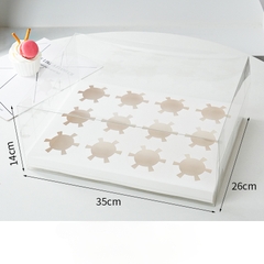 Hộp Nhựa - Cup Cake Gấp - 12 Bánh