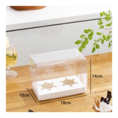 Hộp Nhựa - Cup Cake Gấp - 2 Bánh