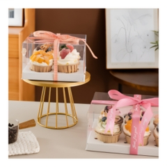 Hộp Nhựa - Cup Cake Gấp - 2 Bánh