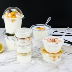 Hộp Nhựa - Mai Bánh Flan 90ml - Set 50