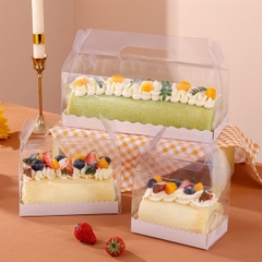 Hộp Nhựa Mika - Chữ Nhật Quai Xách Đế Giấy - 16x9.5cm Cao 9cm