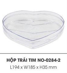 Hộp Nhựa Mika - Tim 19x3.5cm - Cứng Giòn