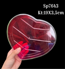 Hộp Nhựa Mika - Tim 19x3.5cm - Cứng Giòn