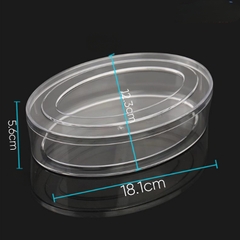 Hộp Nhựa - Oval 18x5.6cm - 660 ml Mika Cứng Giòn E-750
