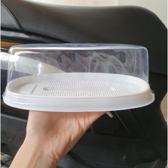 Hộp Nhựa - Oval H12 - 23.5x12cm Cao 7.5cm - Đế Trắng