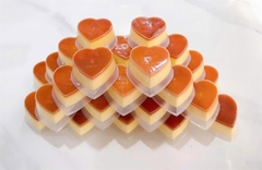 Hộp Nhựa - Tim Bánh Flan 90ml - Set 50