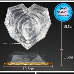 Hộp Nhựa - Tim Kim Cương - 19.5cm