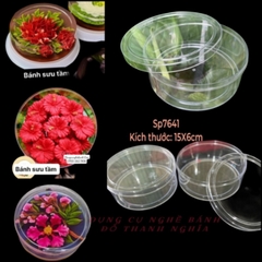 Hộp Nhựa - Tròn 15x6cm - Mika Cứng Giòn - 850ml
