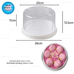 Hộp Nhựa - Tròn H122 - 23cm Cao 11cm