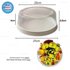 Hộp Nhựa - Tròn H122 - 23cm Cao 7cm