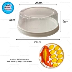 Hộp Nhựa - Tròn H122 - 23cm Cao 9cm