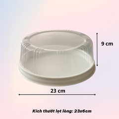 Hộp Nhựa - Tròn H122 - 23cm Cao 9cm