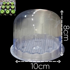 Hộp Nhựa - Tròn H15 Nắp Mô - 10cm Cao 8cm - Đế Trắng