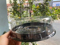 Hộp Nhựa - Tròn H25 - 16cm Cao 5cm - Đế Đen