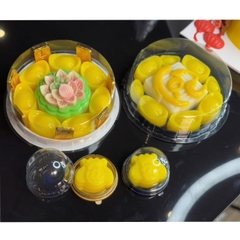 Hộp Nhựa - Tròn H25 - 16cm Cao 5cm - Đế Trắng