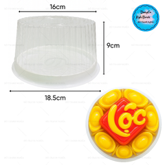 Hộp Nhựa - Tròn H25 - 16cm Cao 9cm - Đế Trắng