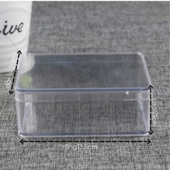 Hộp Nhựa - Vuông 14.7x4.7cm - Mika Cứng Giòn