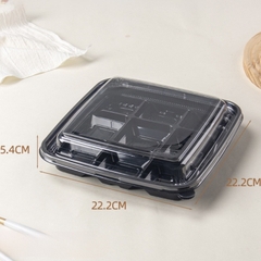 Hộp Nhựa - Vuông 9 Ngăn JHL999 - 21x21x5cm Đế đen
