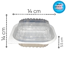 Hộp Nhựa - Vuông HT12 - 12cm Cao 6cm - Đế Trắng