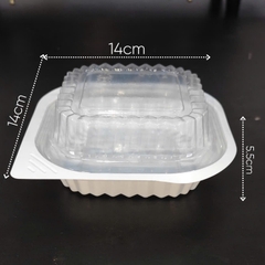 Hộp Nhựa - Vuông HT12 - 12cm Cao 6cm - Đế Trắng