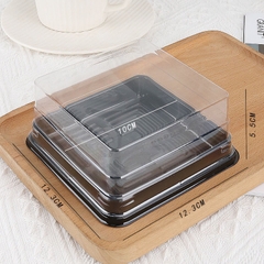 Hộp Nhựa - Vuông JHL12 - 12x12cm Cao 5cm - Đế Đen