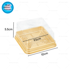 Hộp Nhựa - Vuông XY10 - 10x10cm Cao 5.5cm Đế Vàng