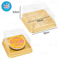 Hộp Nhựa - Vuông XY10 - 10x10cm Cao 5.5cm Đế Vàng