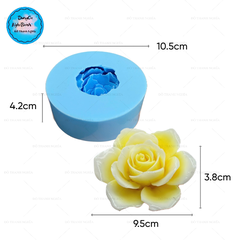 Khuôn Silicon - Hoa Hồng Nở - 9.5cm - 6 Cánh