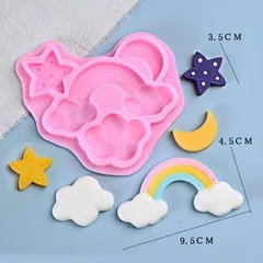 Khuôn Silicon - Bầu Trời - Cầu Vồng - Sao Mây 4C